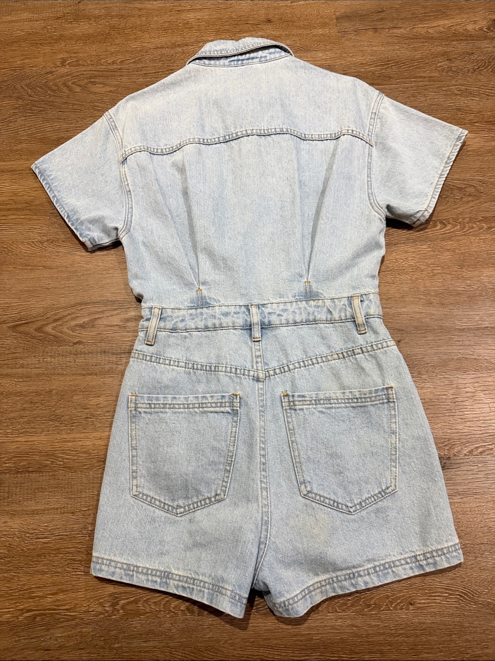 Le Lis Light Blue Denim Romper Women’s Small - Picture 6 of 7